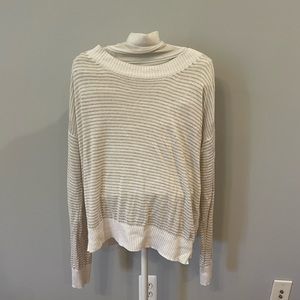 Club Monaco white and pale grey striped sweater!